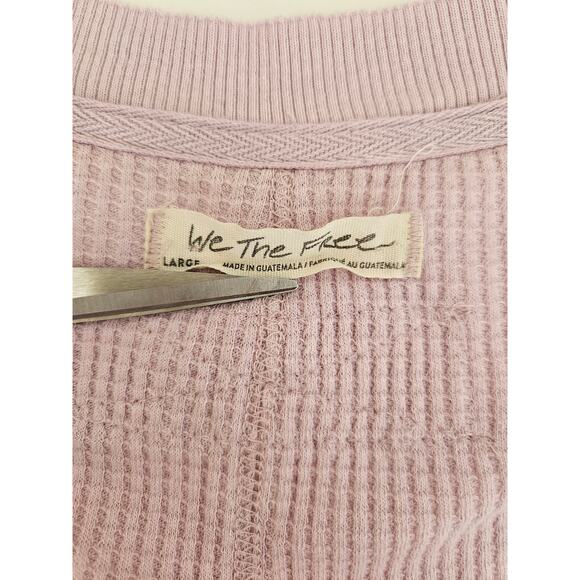 Free People We The Free Owen Thermal Knit Top, Size L - Picture 8 of 12